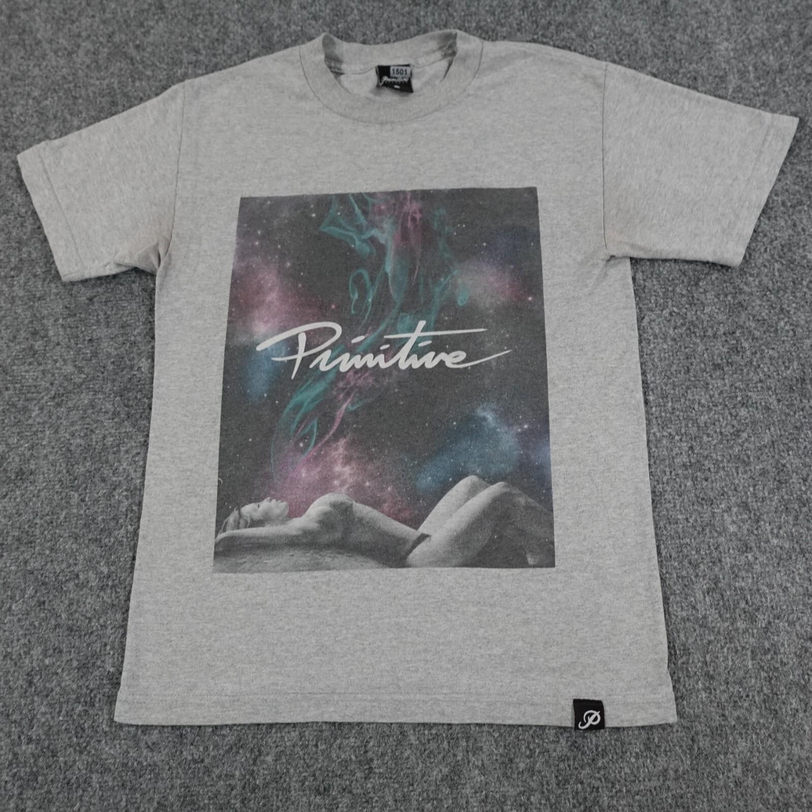 Primitive Shirt Mens S Gray Galaxy Space Girl Model Skater Skateboarding 9501 XXL