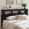 VidaXL LED Headboard, Bed Accessory, Bed Frame Headboard, Bedroom Furniture, Black 200x18.5x103.5 Cm Wood 837366