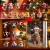 2D Hochlandrind Acryl Ornamente für Fenster Auto Spiegel, 24 Stück Niedliche Tier Anhänger für Kinder Weihnachten Adventskalender Blindbox