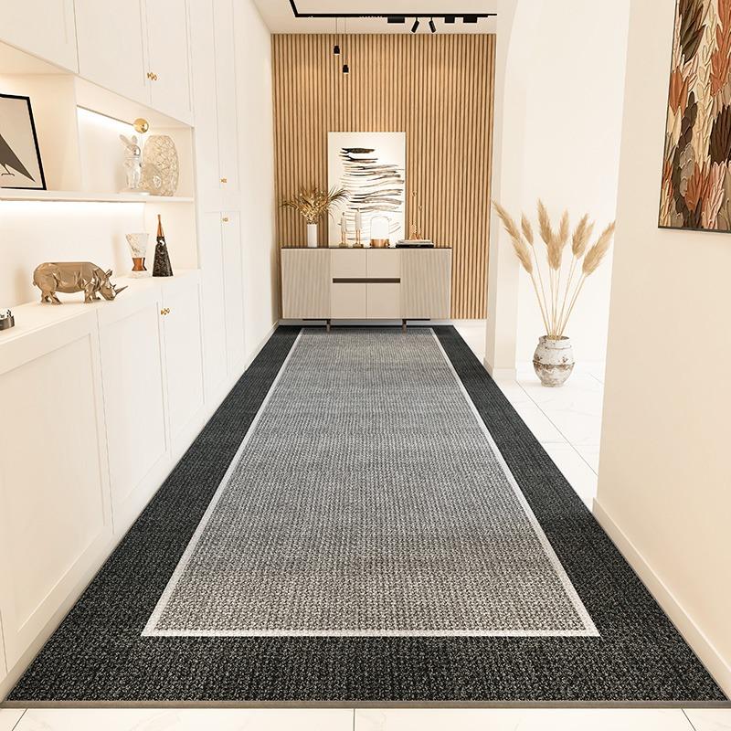 Hallway Floor Mat Dustproof Wear-resistant Carpet Entrance Door Mats Long Large Area Rug Solid Color Style Home Decoration Rugs
