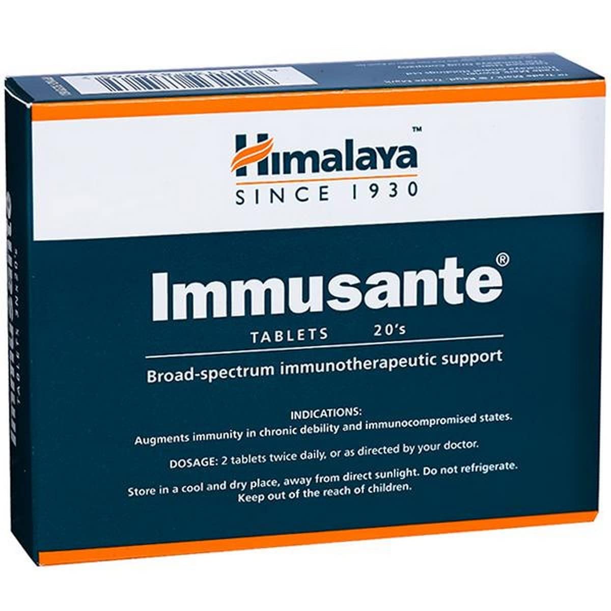 

Himalaya Immusante Immunity Support Tablets, 20 Count Blister Pack for Daily Wellness