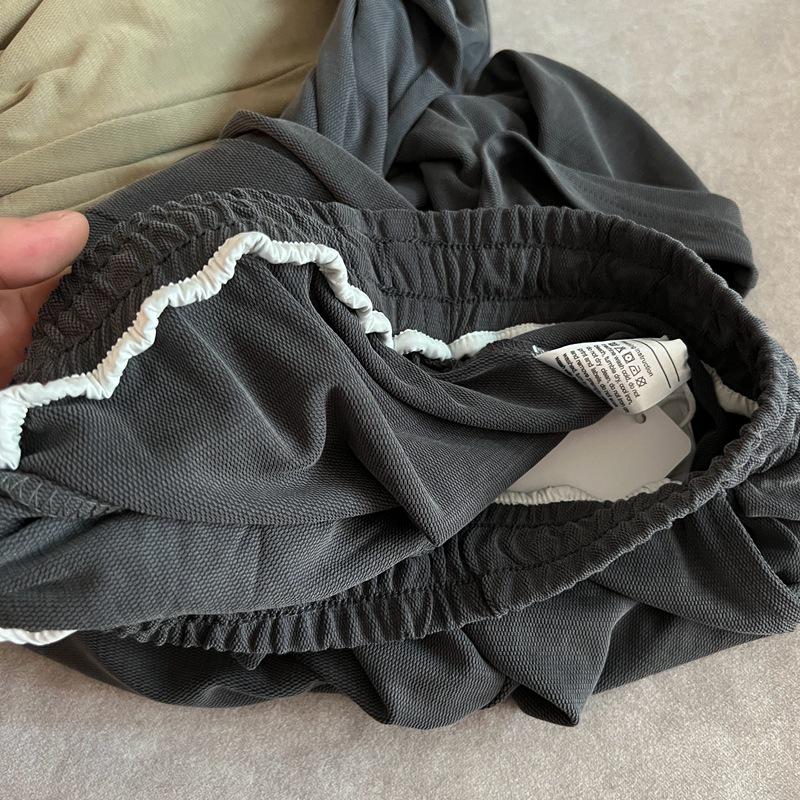Šedé hedvábné široké kalhoty s vysokým pasem pro ženy - Slim Fit, Odolné proti komárům, Chladivé a splývavé, Ideální pro jaro, léto a podzim