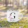 Personalized Mug Initial with Name Cup Custom Tea Coffee Hot Chocolate Mugs Wedding Bride Bridesmaid Mothers Day Gifts for Her