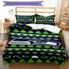 Seattle Seahawks Ugly Sweater Design Bed Bedding Set 1 Duvet Cover + 2 Pillowcases Soft Breathable Household Bed Linens