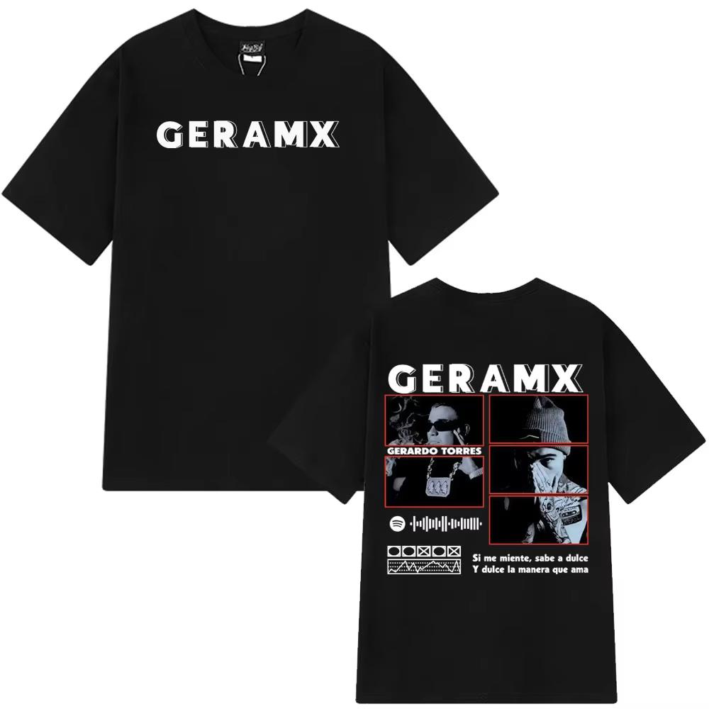 Rapper GERA MX Tour Album 2026 Graphic Tshirt Unisex Women Fashion Tshirts Casual pure Cotton Gothic Punk Tshirts Streetwear