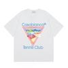 2026 Casablanca Print Loose Fit Cotton T-Shirt Men Youth Casual Wear