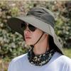 Outdoorové sporty Jungle Turistická čepice Rybářská čepice Široká krempa bucket čepice s nákrčníkem Rychleschnoucí Muži Rybáři Čepice s ochranou proti slunci