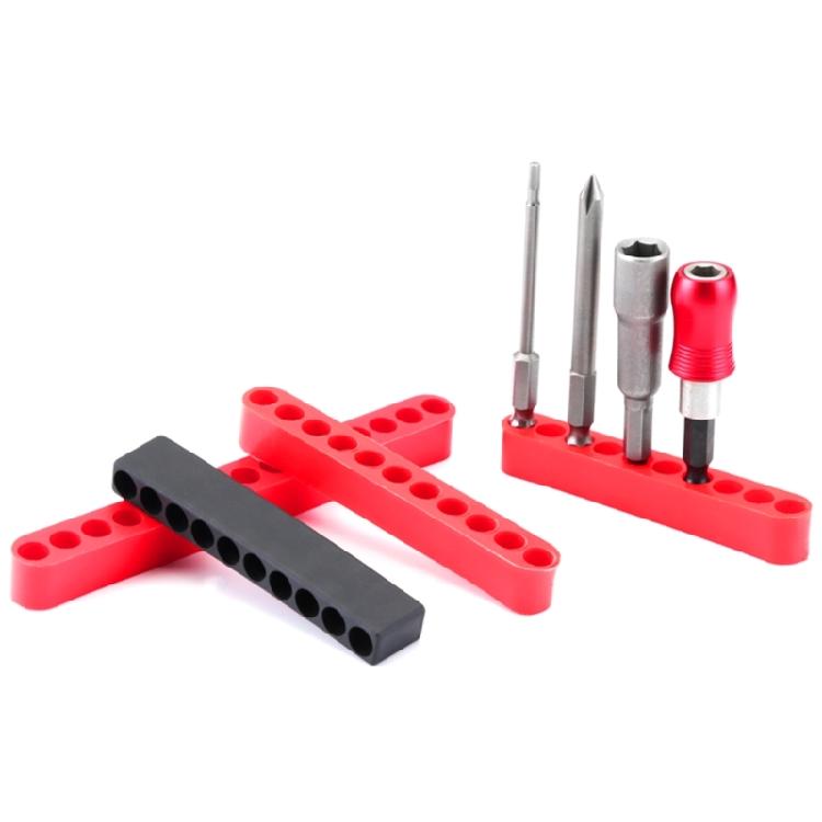 4Pcs Screwdriver Bit Storage Solution 10 Hole Design Plastic Organizer Suitable for 6.35mm Hexagonal Tool