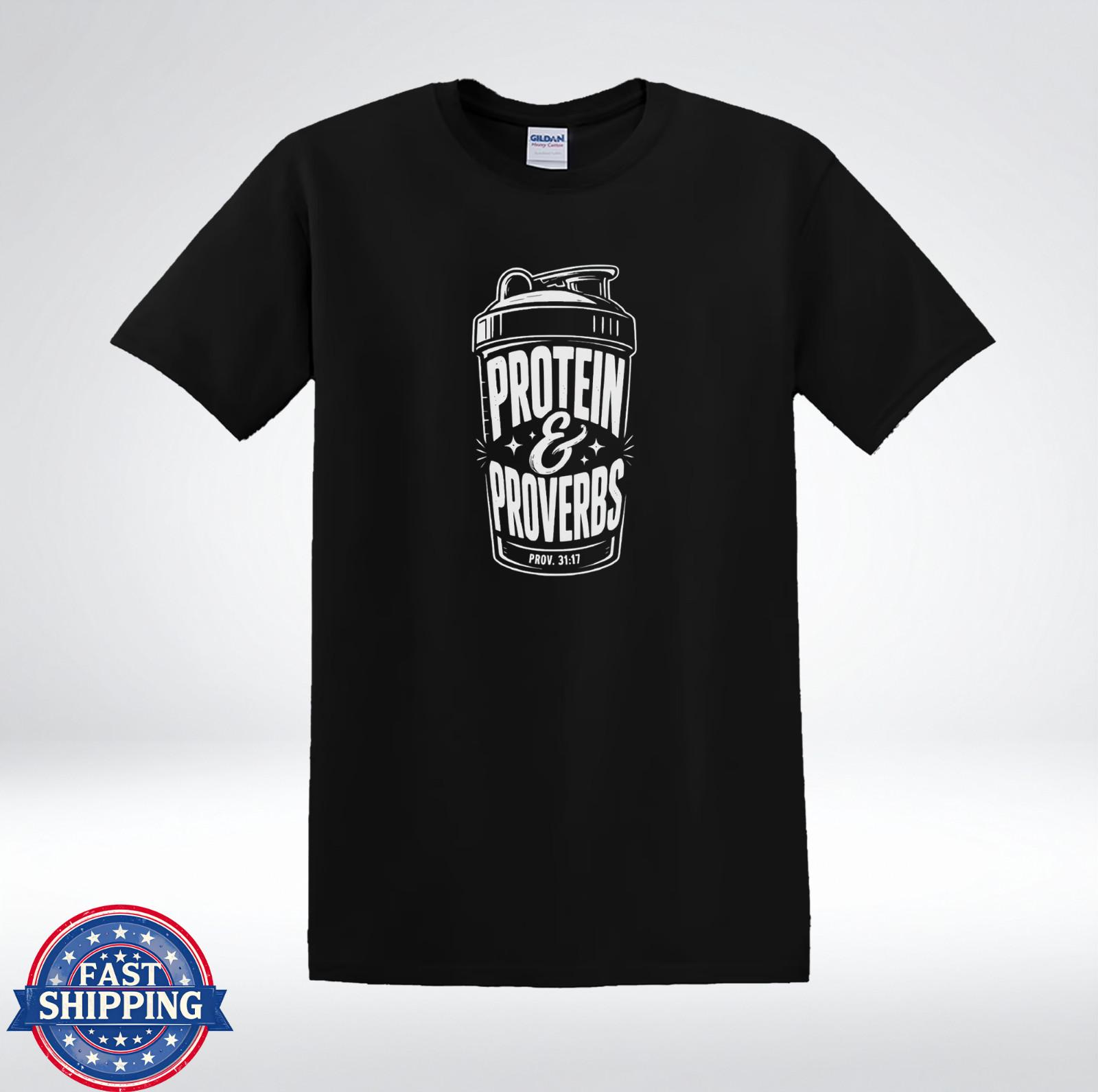 Protein And Proverbs Shaker Gym Christian Faith Workout T-Shirt XXL