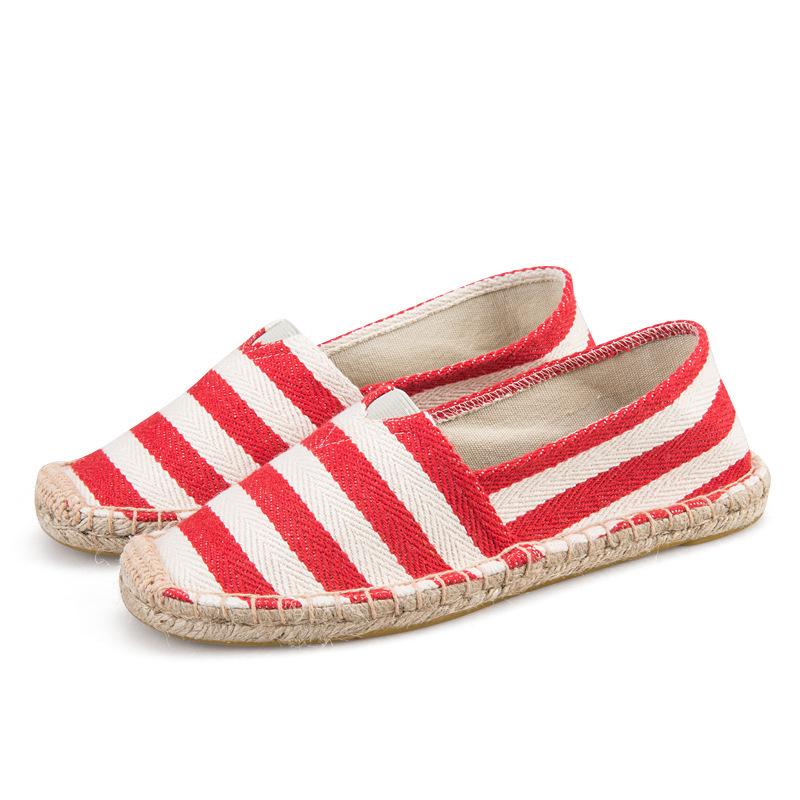 Spring/Summer Couple Espadrilles: Quick-Drying Canvas Loafers, Breathable Comfort, Durable Straw-Woven Fisherman Shoes