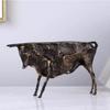 Metal Handicrafts Simulation Animal Sculpture Iron Ox Bull Figurine Cattle Metal Figurine Home Decoration Accessories