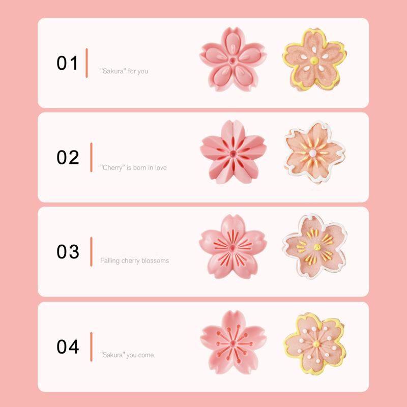 5 ks Formička na sušenky Sakura vykrajovátko na sušenky třešňový květ forma na sušenky a cukroví vykrajovátko růžový květ DIY květinová forma fondánové pekařské nářadí