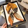Zhang Ruonan Silk Scarf: Women's 2025 Spring/Summer Retro Neck Tie Accessory - High-End Small Square Neckerchief