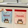 Wall Mounted Large Capacity Storage Bag Kitchen Garbage Bag Clutter Organizer Velcro Storage Pocket Multi-Purpose High Elastic