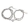 Lucana Pair Magnetic Couple Attachment Couple Magnet Heart Pair Bracelet Bracelets, Bracelets,