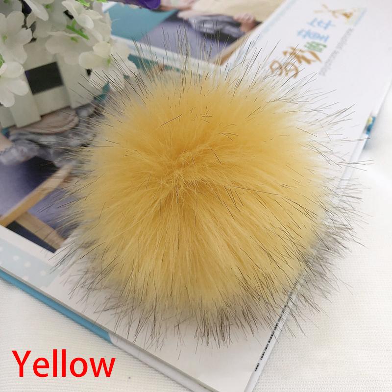 12cm Coloful False Hairball Hat Ball Fur Pompom Fake Fox Fur Shoes Ball Pom Pom DIY Handmade Hat Clothing Accessories