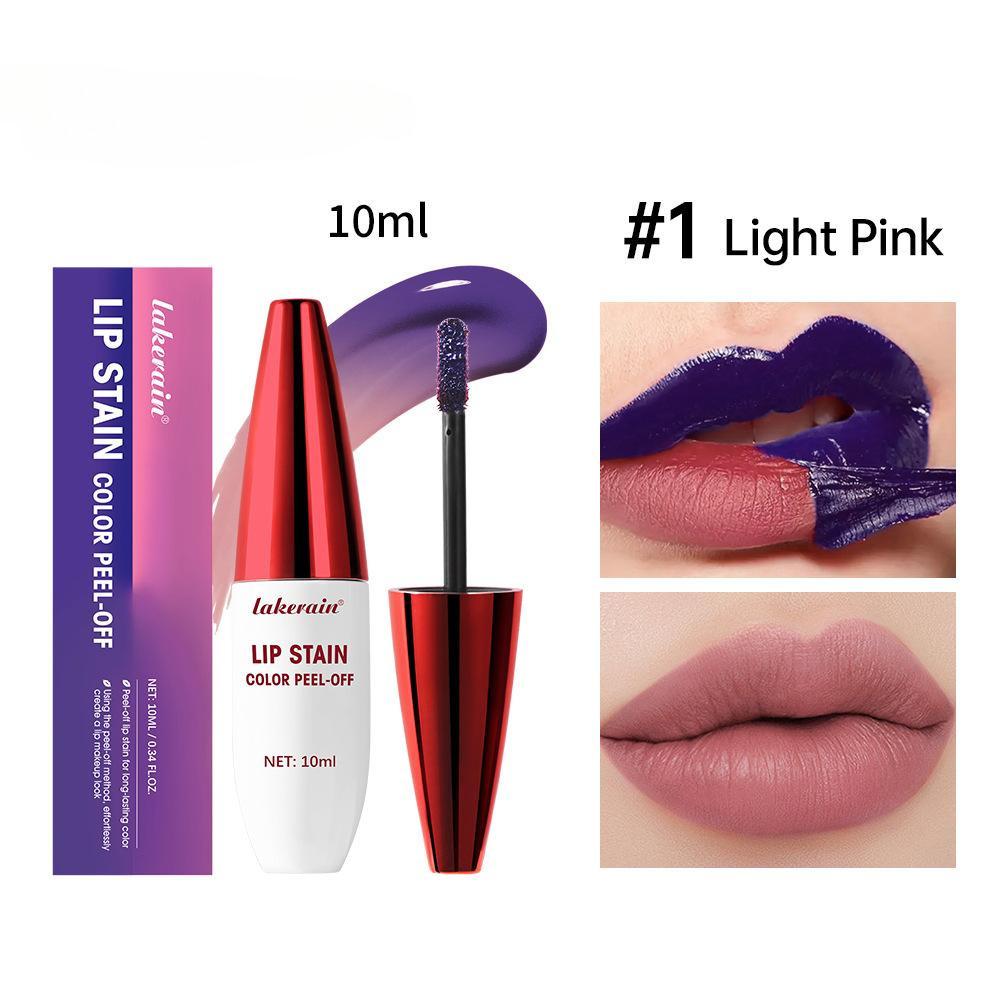 Mattes Peel-Off-Lippenglanz-Rosa-Lipgloss-Umriss-Kontur-Tattoo-Lippenstift, wasserfest, übertragungsbeständig, zum Abreißen, natürliche Lippentönung