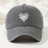 Spider Web Embroidered Knitted Hat, Outdoor Versatile Hip-hop Hat, Retro Washed Casual Hat, Adjustable and Versatile