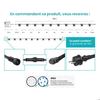 Guirlande Guinguette Noire Guirlande Lumineuse 10M pour Ampoules E27