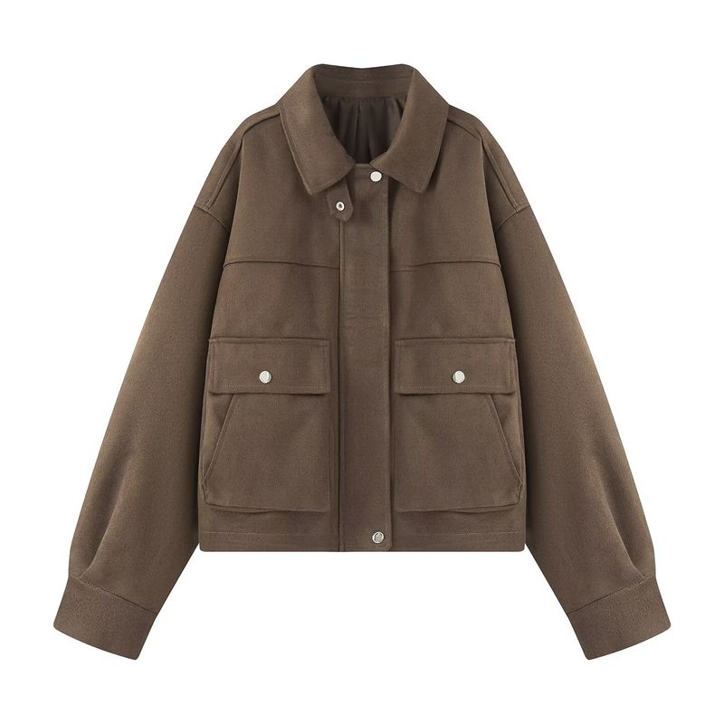 Za New Fall Women's Clothing 2025 Fashion Wind Fashion Minimalist Pure Leather Pilot Jacket Outwear 8073253