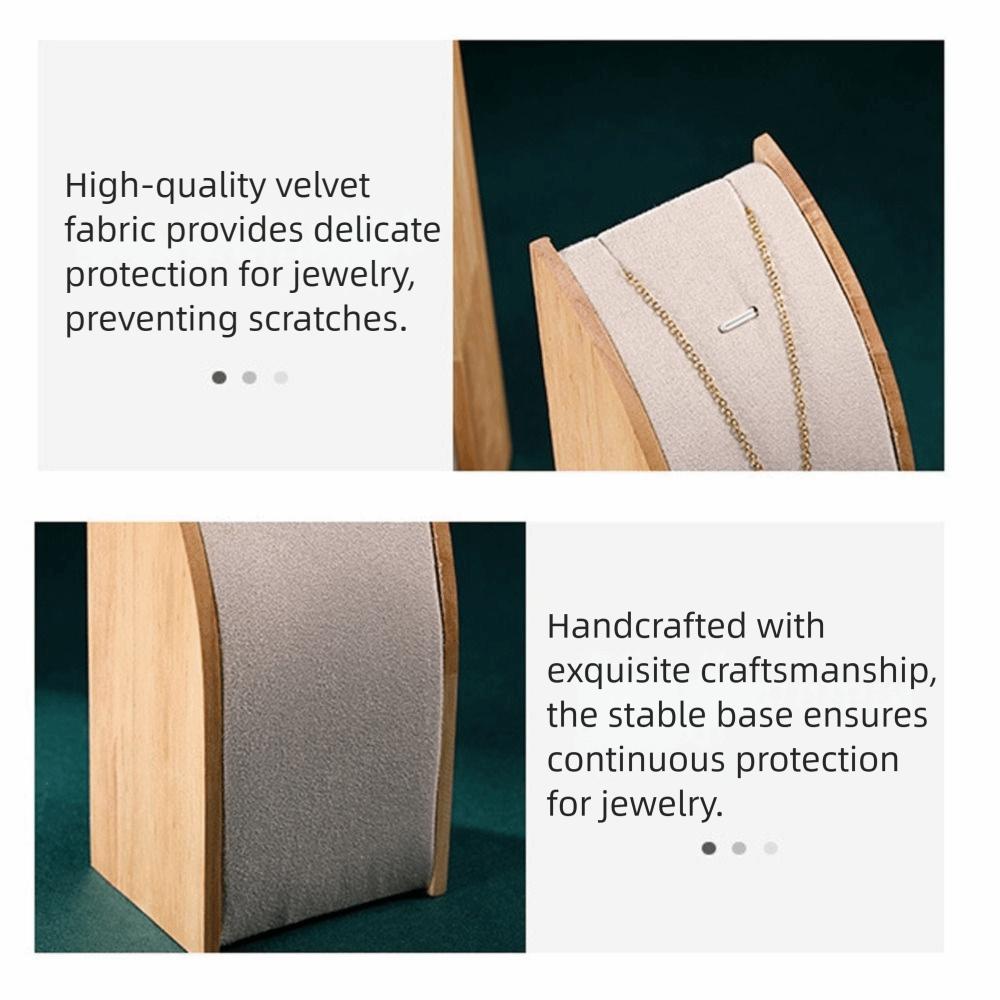 Wooden Necklace Display Stand Portable Counter Display Props Durable Jewelry Storage Rack