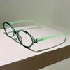 Vintage Oval Reading Glasses Women Fashion Cute Patchwork Rim Prescription Optical Frames Blue Light Blocking Eyeglasses