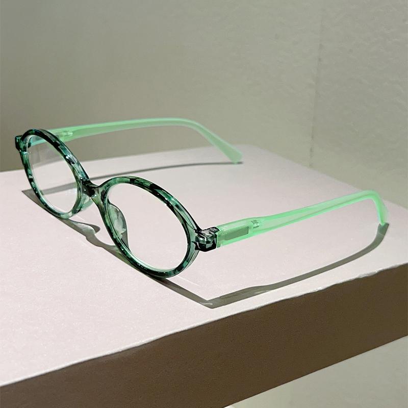 Vintage Oval Reading Glasses Women Fashion Cute Patchwork Rim Prescription Optical Frames Blue Light Blocking Eyeglasses