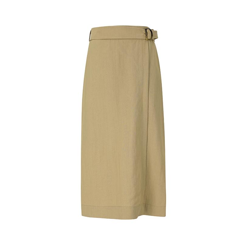 SOUP Belted Hem Slit Long Skirt (Sy9Sr38)