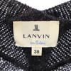 LANVIN en Bleu Wool Blend Design Short Sleeve Design Sweater 38 Gray Knit Women Used