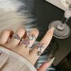 Korean Style Six-Pointed Star Heart Open Ring for Women - Trendy, Elegant, and Versatile Index Finger Jewelry