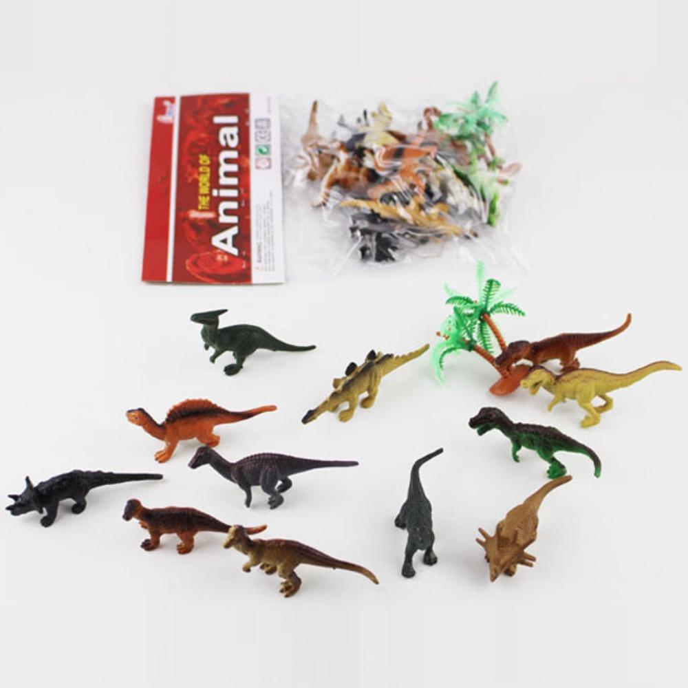 12PCS Multicolor Mini Dinosaur Action Figure Mini Realistic Model Safari Animal Toys  Early Learning