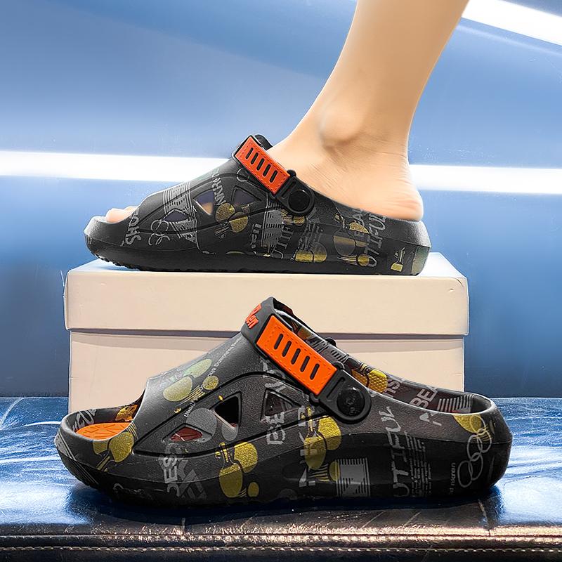 New Men's Sandals Big Size Thick-soled Lightweight Slippers Men's Fashionable Casual Sports Sandals Breathable Beach Shoes Men