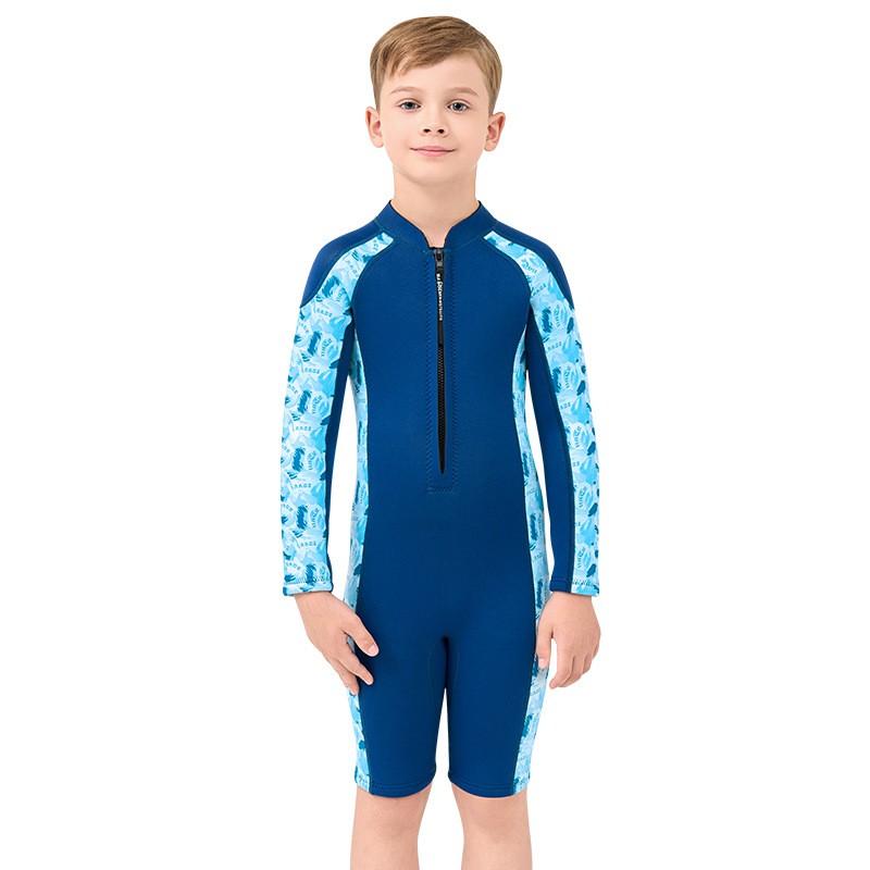 Sabolay 2.5mm Children s Diving Suit Men Girls One-piece Swimsuit Warm Sun-protection Surfing M(110CM-120CM)