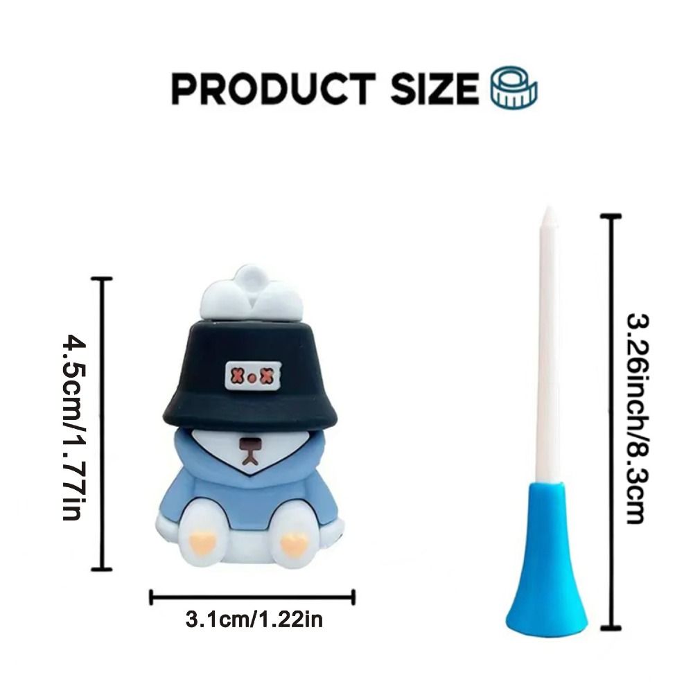 Recyclable Cartoon Golf Rubber Tees Replacement Golf Novelty Shape Tees  Outdoor
