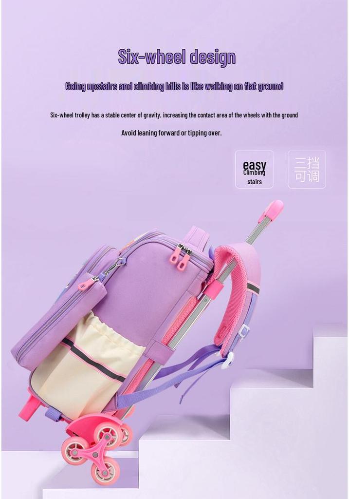 Sacs à dos à roulettes légers pour les classes de CM1-6ème: Sacs à dos détachables à double usage pour garçons et filles