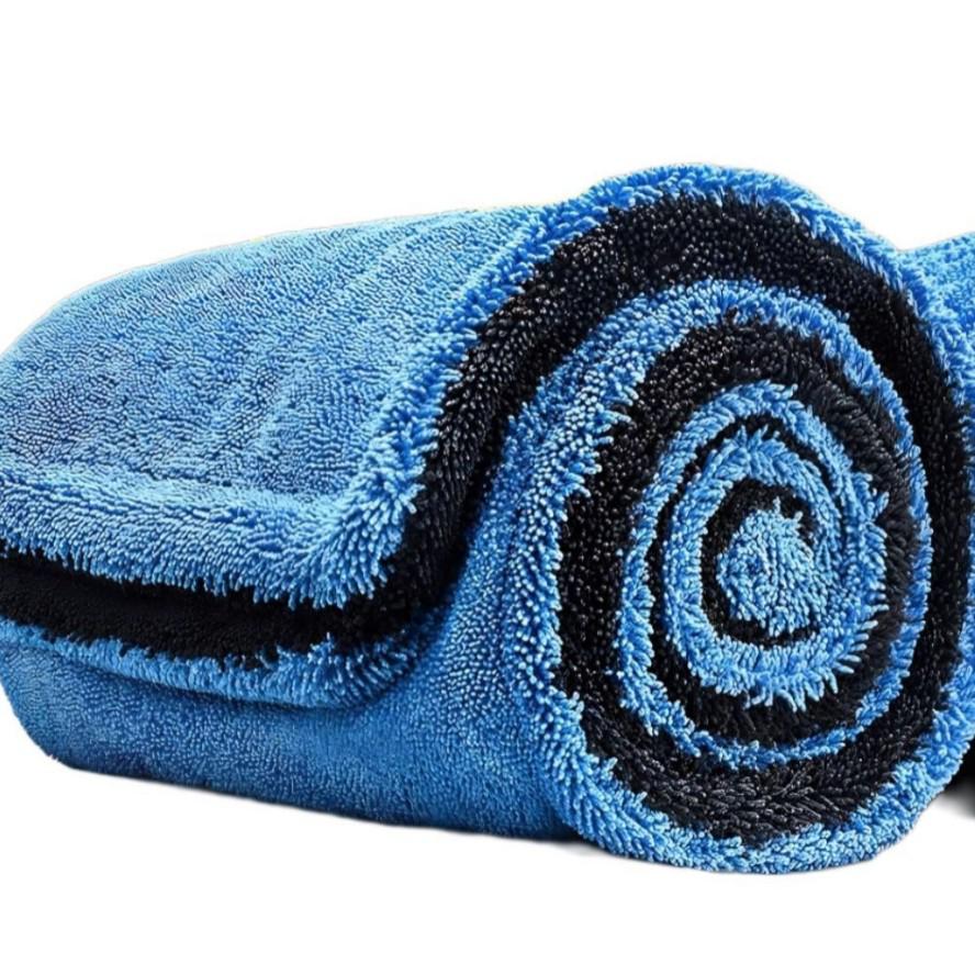 Dual-Layer Absorbent Car Wash Towel - Thick, Double-Sided Pigtail Design