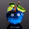 80mm K9 Faceted Crystal Apple Figurine Hand Carved Glass Apple Ornament  Decoration Paperweight Christmas Eve Gift / Peace