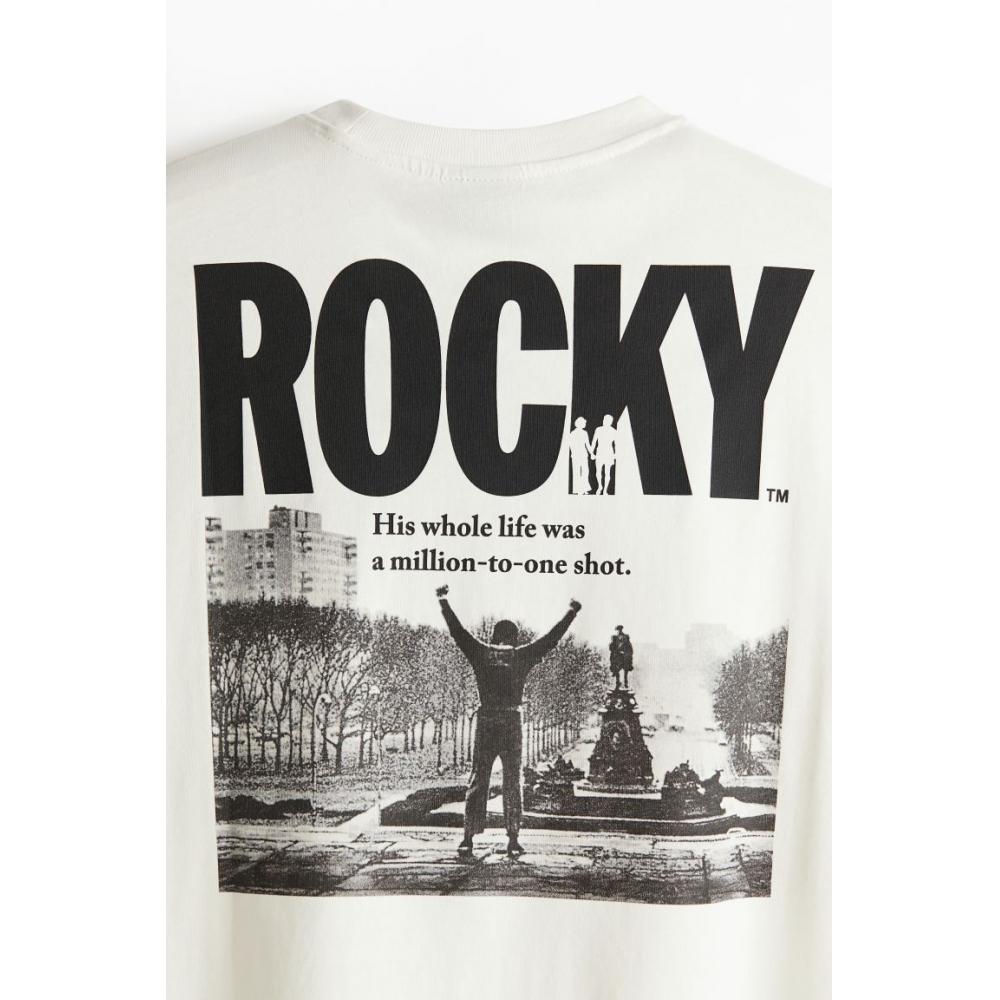 H M Loose FiT T sHirT wHiTe Rocky