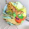 Mushroom Man Pattern, Automatic Folding Umbrella, Portable and Foldable Design, 8 Ribs, a Christmas or Birthday Gift.
