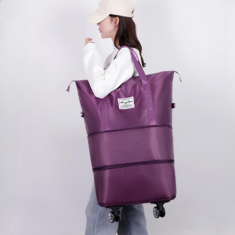 Abnehmbare, tragbare Gepäcktasche mit Universalrädern, Aufbewahrungstasche mit hoher Kapazität zur Trennung von Trocken- und Nassflüssigkeit, erweiterbare Reisetasche für Geschäftsreisen, Sport- und Fitnesstasche