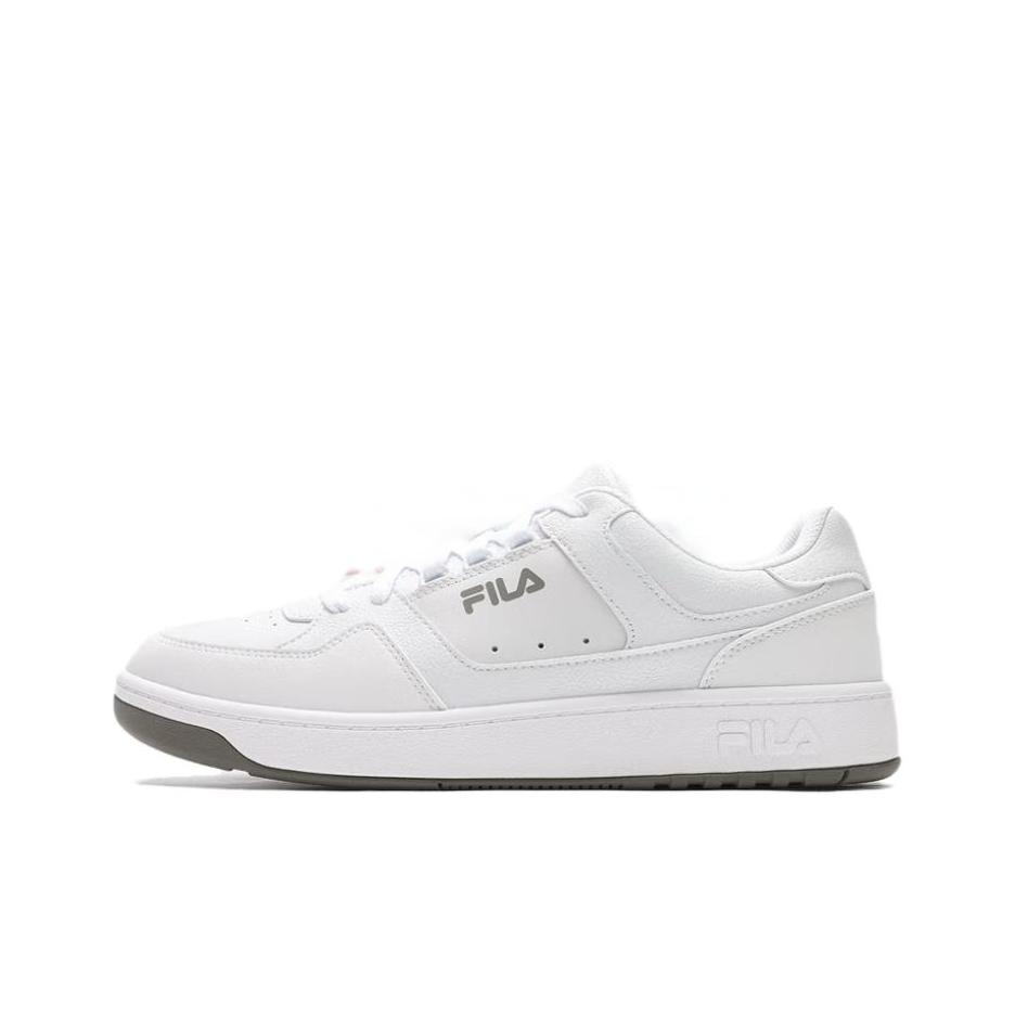 FILA Targa Fabric Synthetic Leather Comfortable Simple Versatile Durable Low-Top Sneakers Men sneakers White F12M442207F-CD