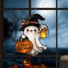 Ghost Hanging Decoration Acrylic Ghost Series Sun Catcher Cartoon Ghost Halloween Decoration for Windows Porch Walls