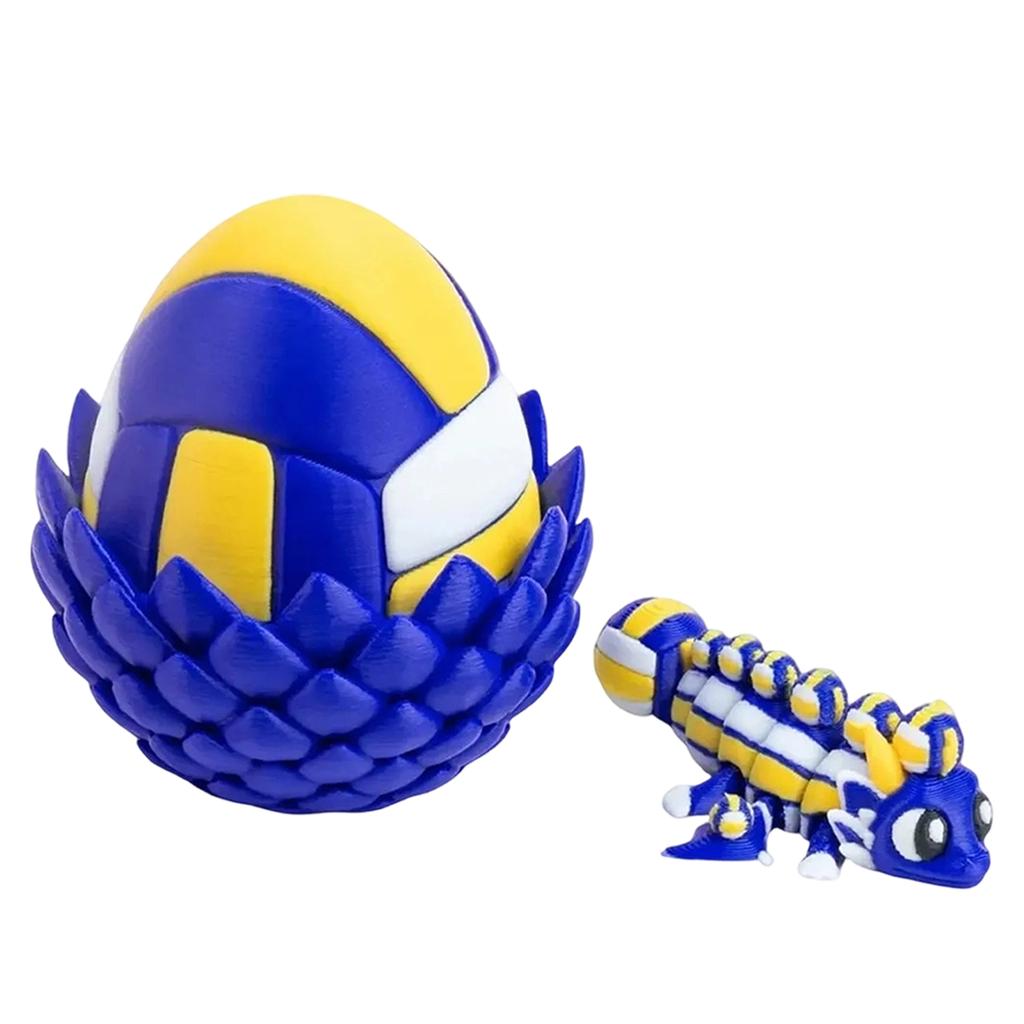 3D Printed Dragon Egg Fidget Toy with Detachable Hatch and Dragon Figurine Durable Plastic Construction for Stress Relief and Focus Enhancement