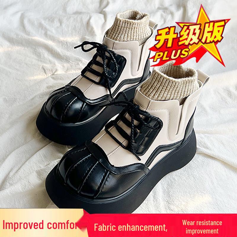 Girls' Martin Boots - 2025 Fall/Winter Soft Sole, Versatile British Style, Two-Cotton Short Boots for Kids