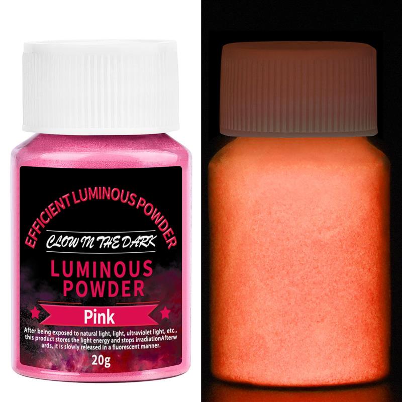 20g/Bottle Luminous Powder Resin Pigment DIY Epoxy Resin Mold Nail Art Glitter Powder Glow In The Dark Jewelry Making Supplies