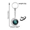 Luminous Zodiac Double-Sided Rotating Pendant Keychain for Couples - European & American Creative Design.