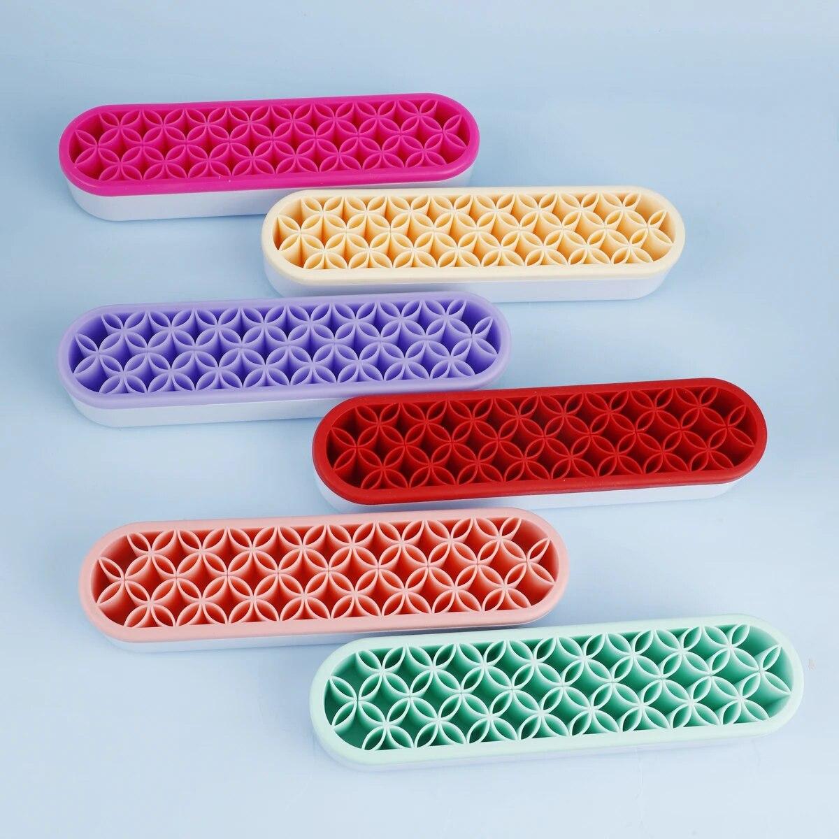 

Силиконовая кисть для ногтей, кисть для макияжа, подставка для дисплея, чехол для хранения, полка для сушки кистей, держатель для кистей, держатель для макияжа, органайзер