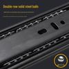 4515 Black Silent Steel Ball Drawer Slide: Thickened 3-Section Guide Rail for Cabinet/Wardrobe