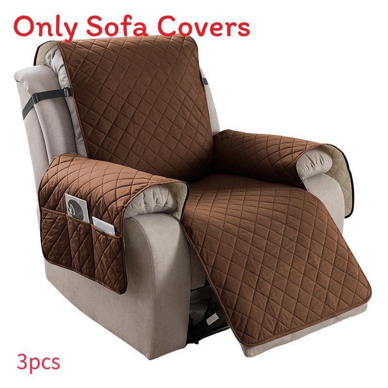 Universal Polyester Square Pattern Sofa Cushion For Single Double Triple Seat Lounge Chair Protector