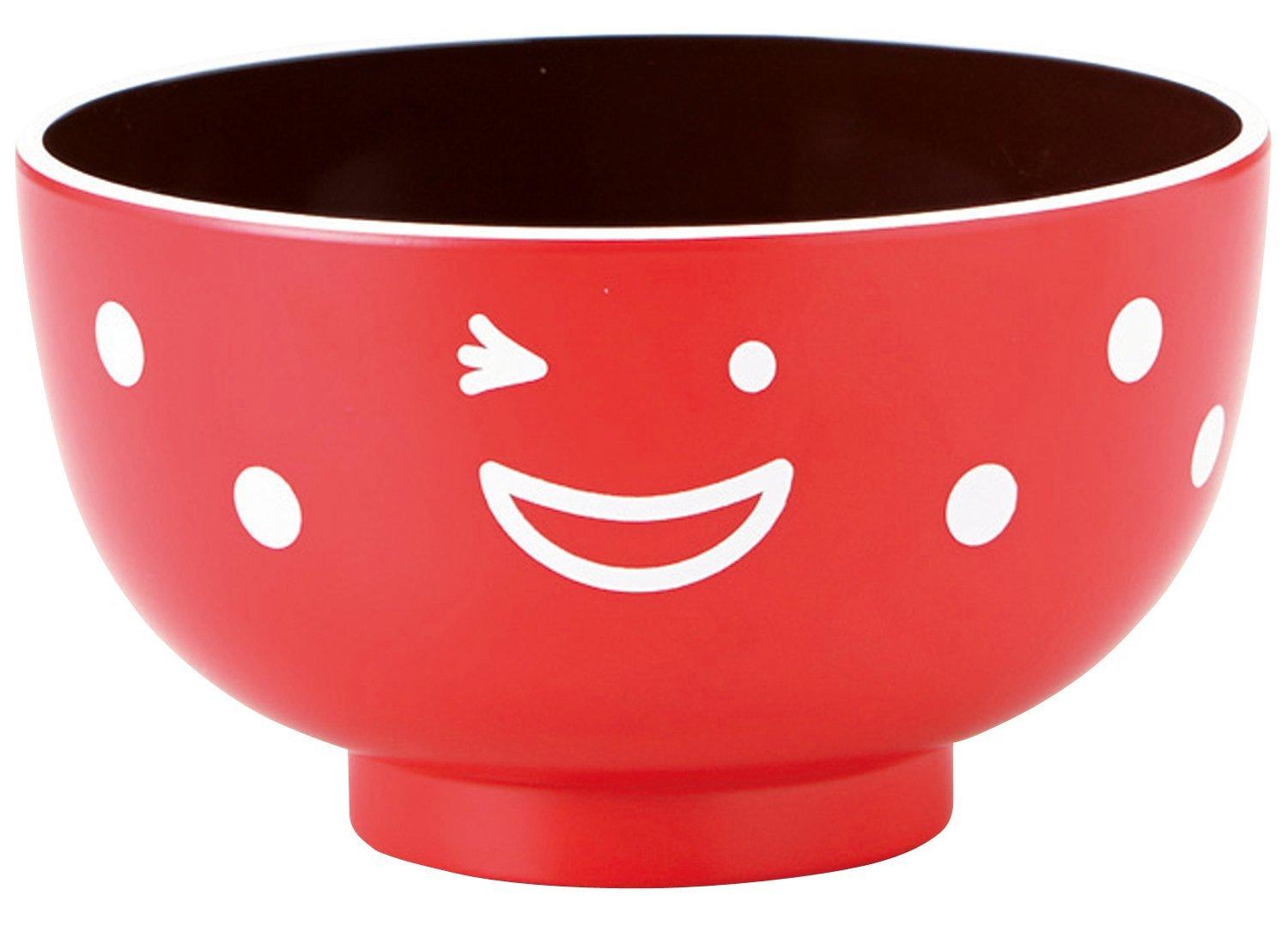Takenaka Naughty Kids Soup Japanese-made bowl, Bowl, Red, 10×5.7cm, T-46523